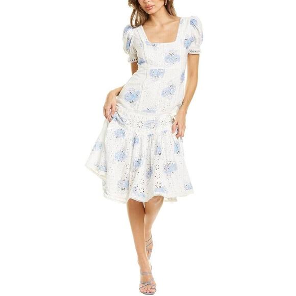 LoveShackFancy Reggie dress in morning mist sz 6 - Picture 14 of 14